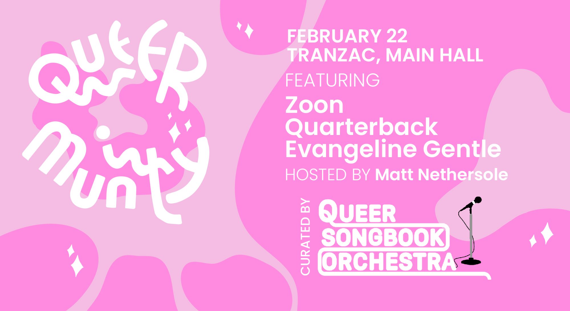 Queermunity / Curated by the Queer Songbook Orchestra, February 22, 2023 at the Tranzac Main Hall